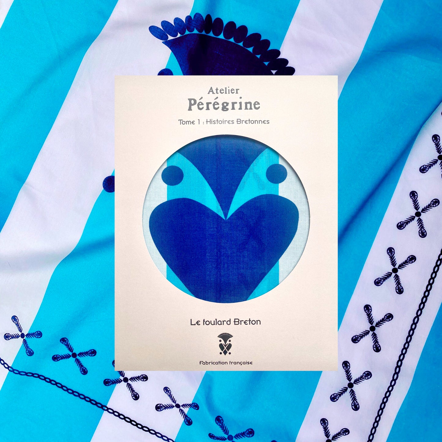 FOULARD BRETON PREPPY BLEU