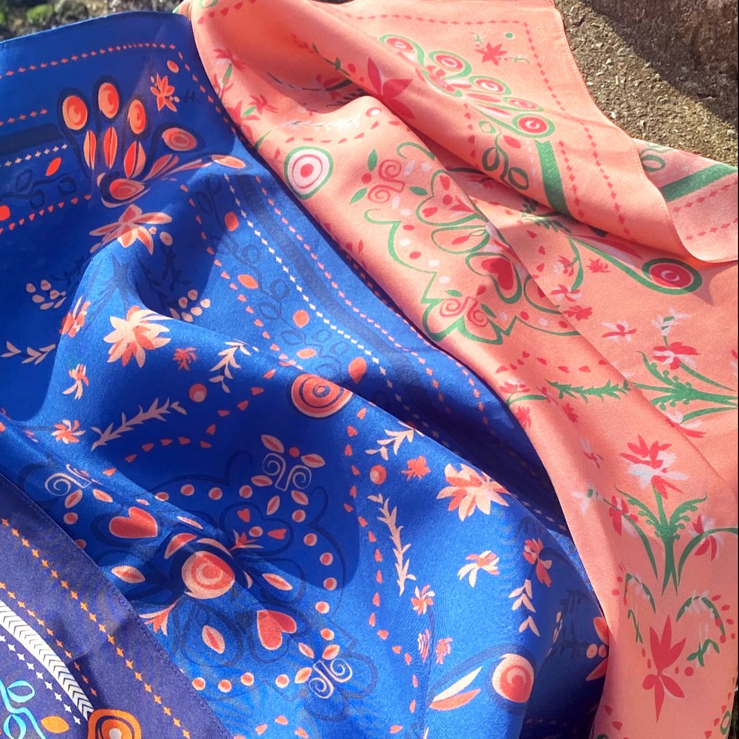 BLEUNIENN CORAIL en twill de soie 1ère édition