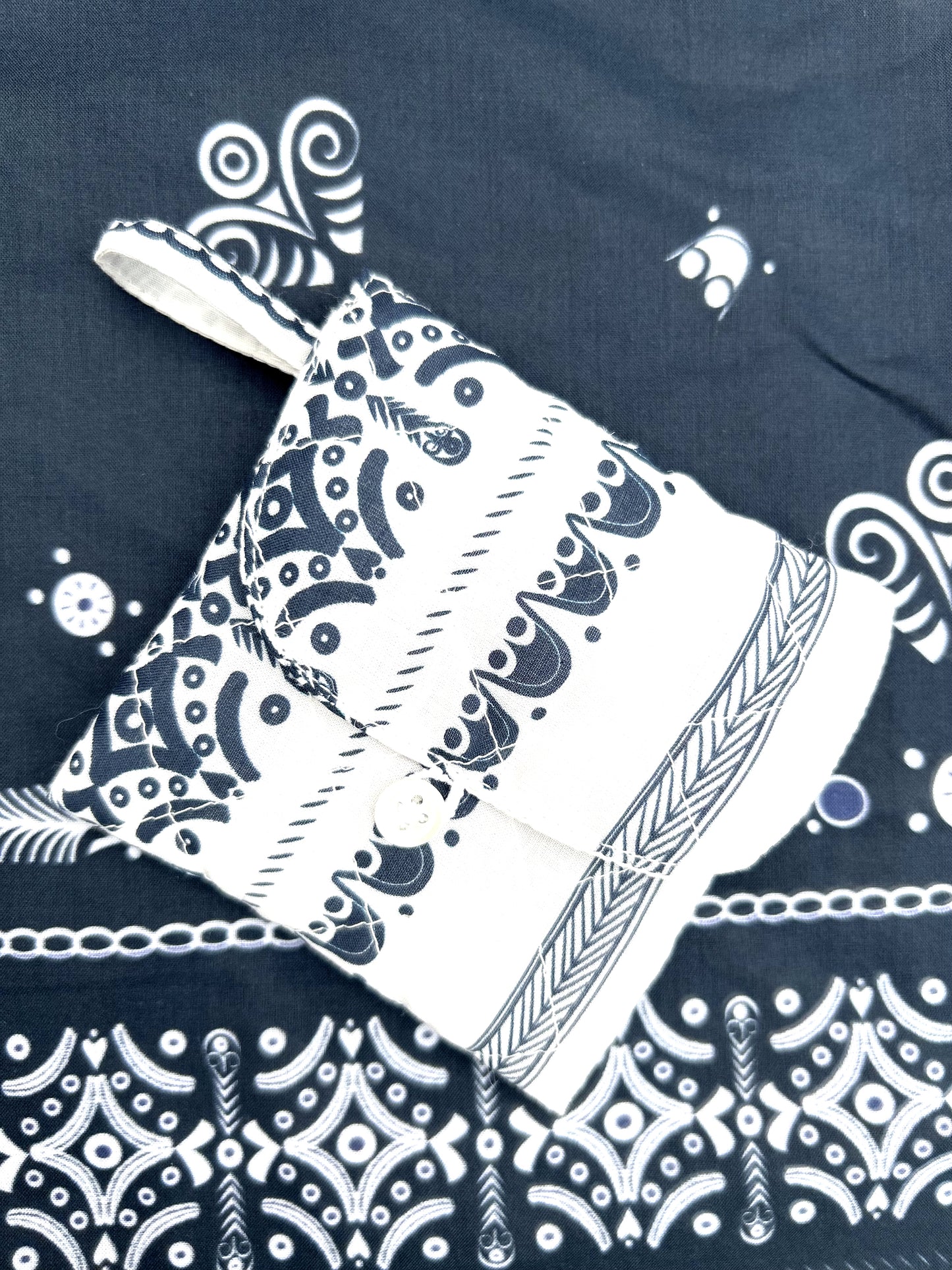 Mini pochette bandana breton - ivoire