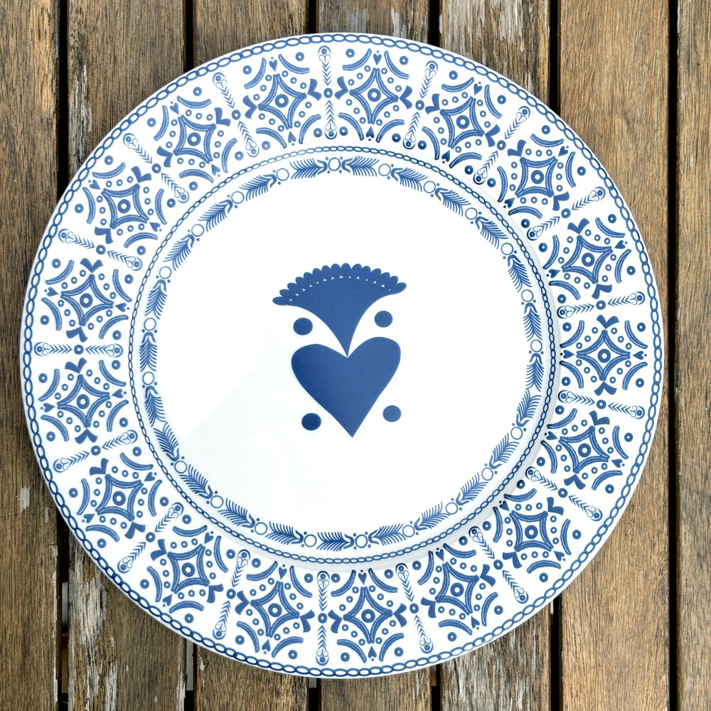 ASSIETTE KALON - porcelaine motif broderies bretonnes