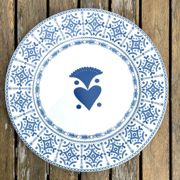 ASSIETTE KALON - porcelaine motif broderies bretonnes