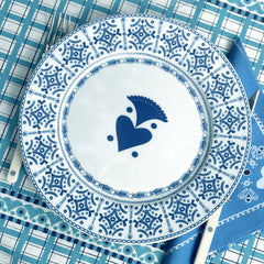 ASSIETTE KALON - porcelaine motif broderies bretonnes