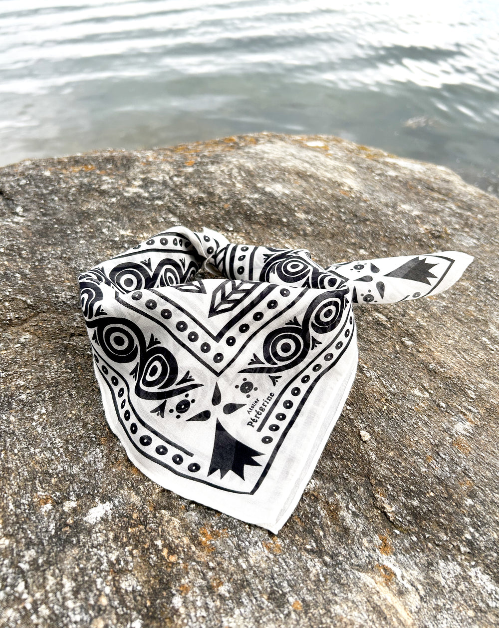 FOULARD ATAO BLANC – VOILE DE COTON