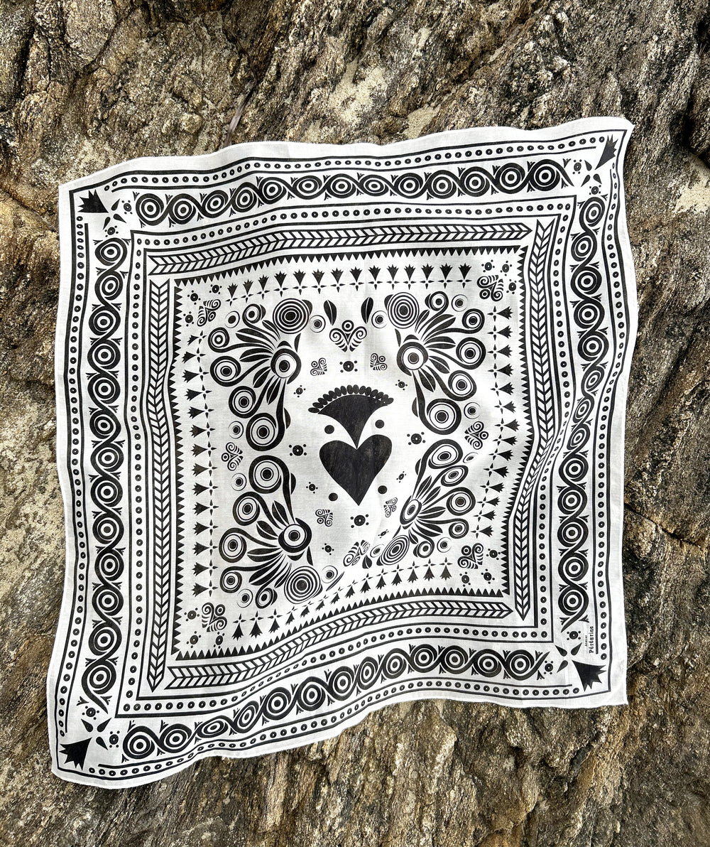FOULARD ATAO BLANC – VOILE DE COTON