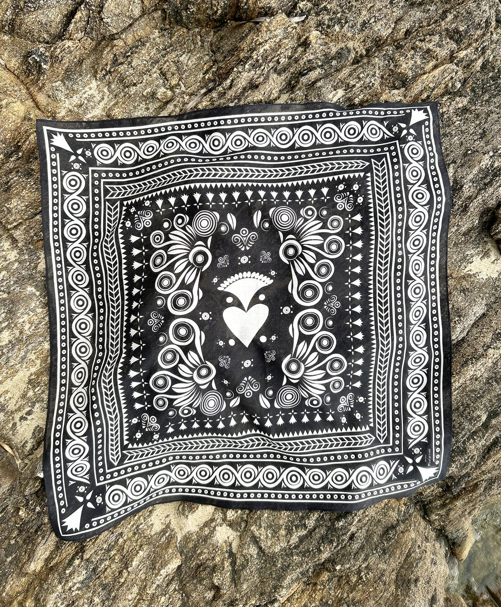 FOULARD ATAO NOIR – VOILE DE COTON PRECOMMANDE LIVRAISON À PARTIR DU 15 NOVEMBRE