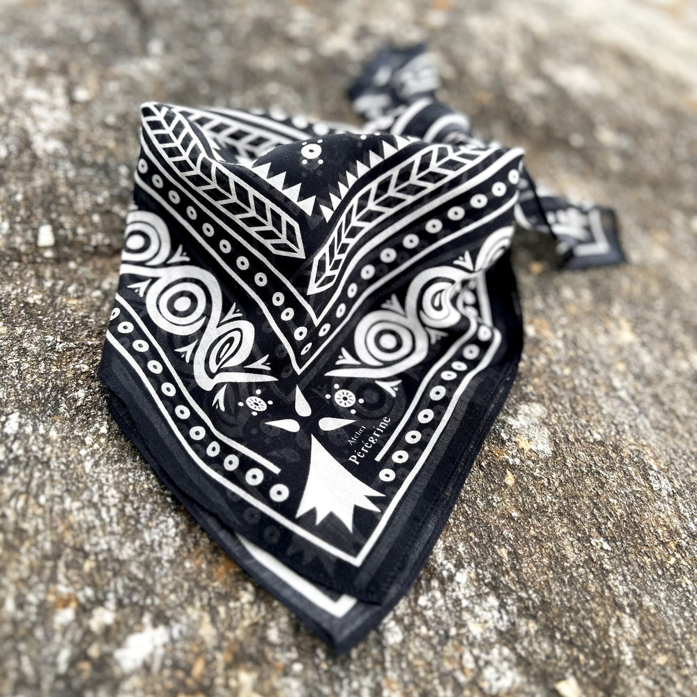 FOULARD ATAO NOIR – VOILE DE COTON PRECOMMANDE LIVRAISON À PARTIR DU 15 NOVEMBRE