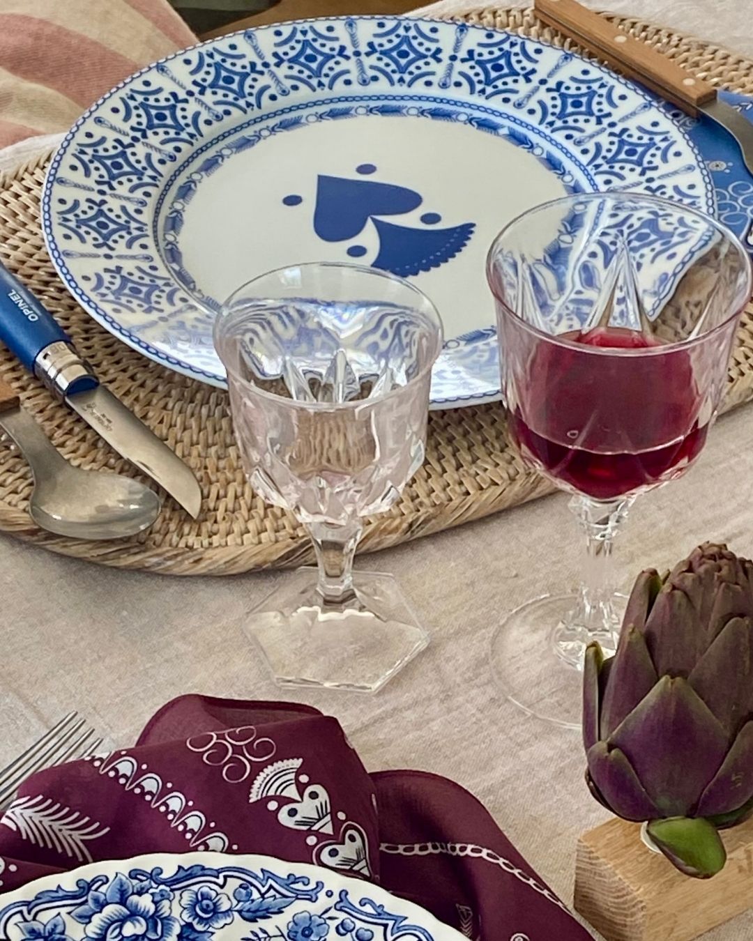 ASSIETTE KALON - porcelaine motif broderies bretonnes