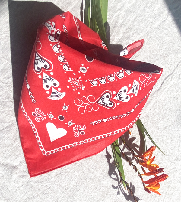 PETIT BANDANA BRETON RUZ EN COTON BIO - BIHANIG