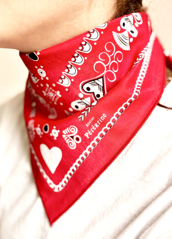 PETIT BANDANA BRETON RUZ EN COTON BIO - BIHANIG