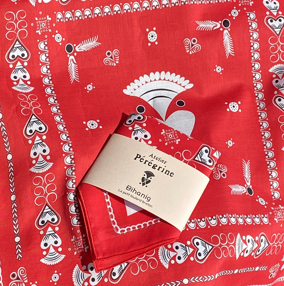 PETIT BANDANA BRETON RUZ EN COTON BIO - BIHANIG