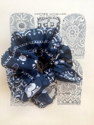 Chouchou bandana breton marine