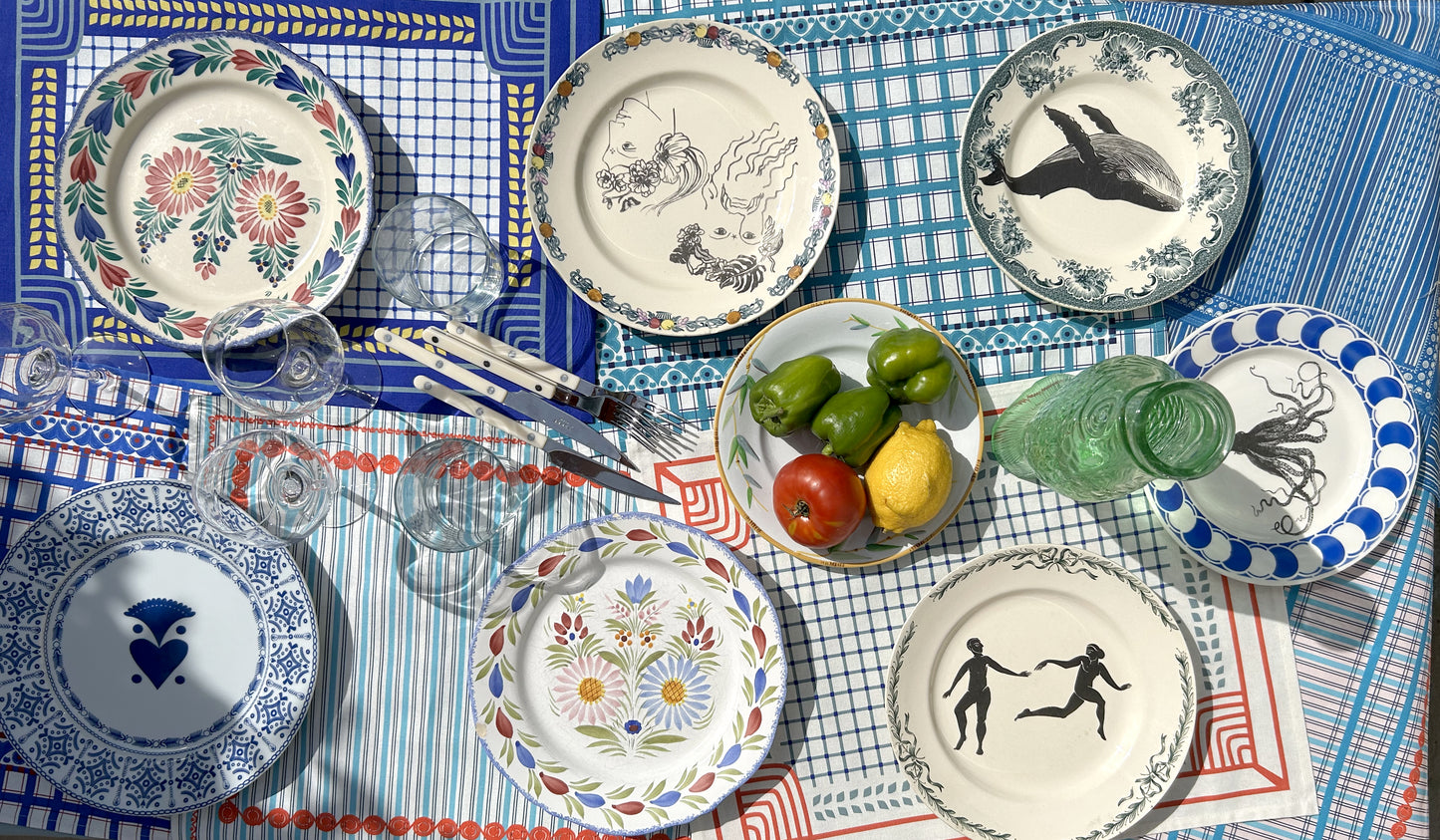 SET DE TABLE LIN COTON GOUÉZEC TURQUOISE