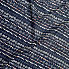 BRETON SCARF WITH LICHEN LINES EMBROIDERY