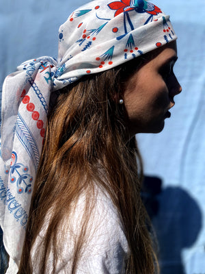 FEILHAÑS - LE GRAND FOULARD EN COTON ET SOIE