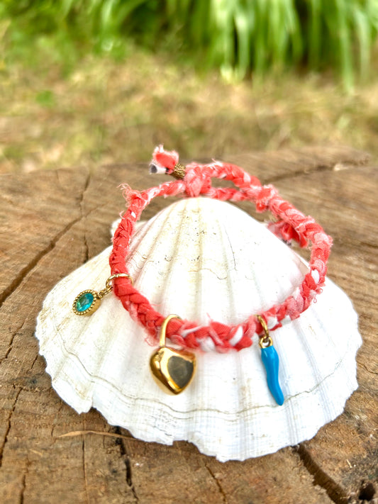 Bracelet Gipsy Bandana Coquelicot N°2