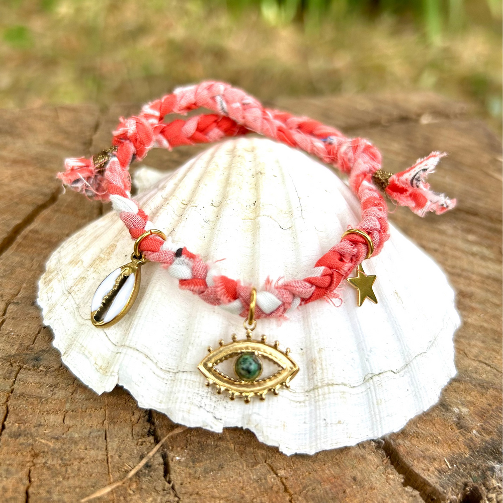 Bracelet Gipsy Bandana Coquelicot N°1