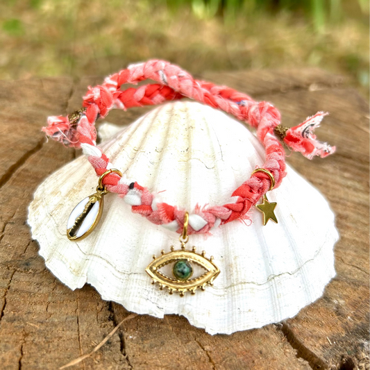 Bracelet Gipsy Bandana Coquelicot N°1