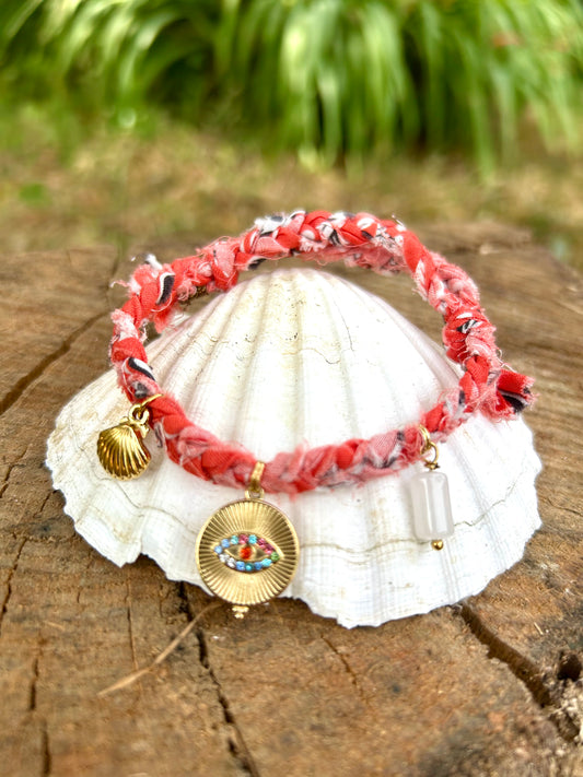 Bracelet Gipsy Bandana Coquelicot N°3