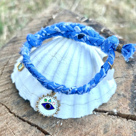 BRACELET GIPSY BANDANA BRETON BLEUET N°1