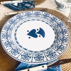 ASSIETTE KALON - porcelaine motif broderies bretonnes