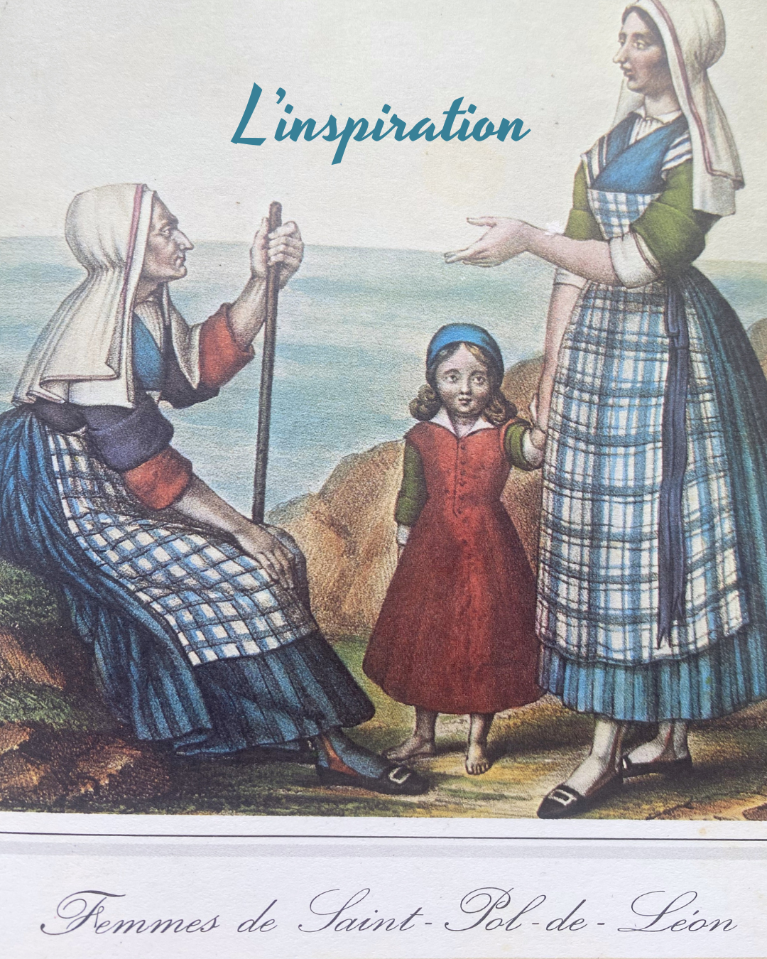 Cabas breton en lin et coton Demat - Kenavo bleu royal