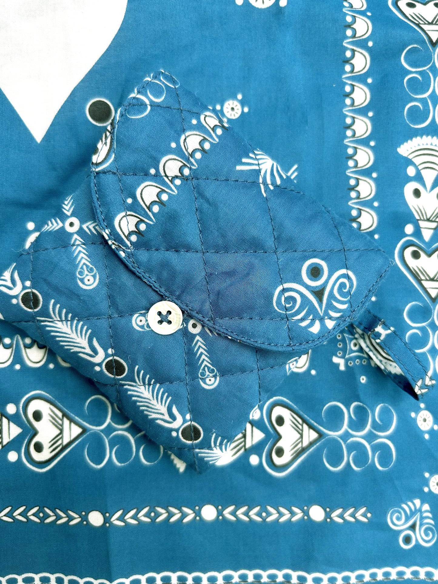 Mini pochette bandana breton - bleu royal