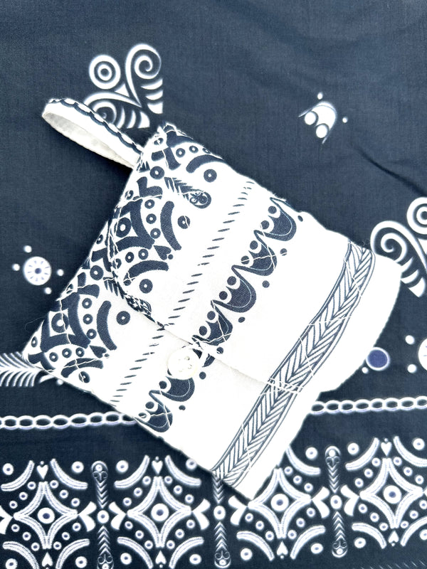 Mini pochette bandana breton - ivoire