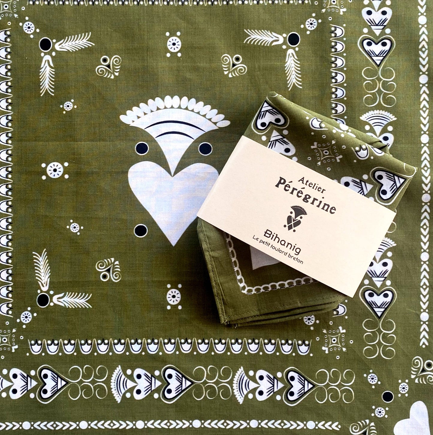 PETIT BANDANA BRETON MOUSSE EN COTON BIO - BIHANIG