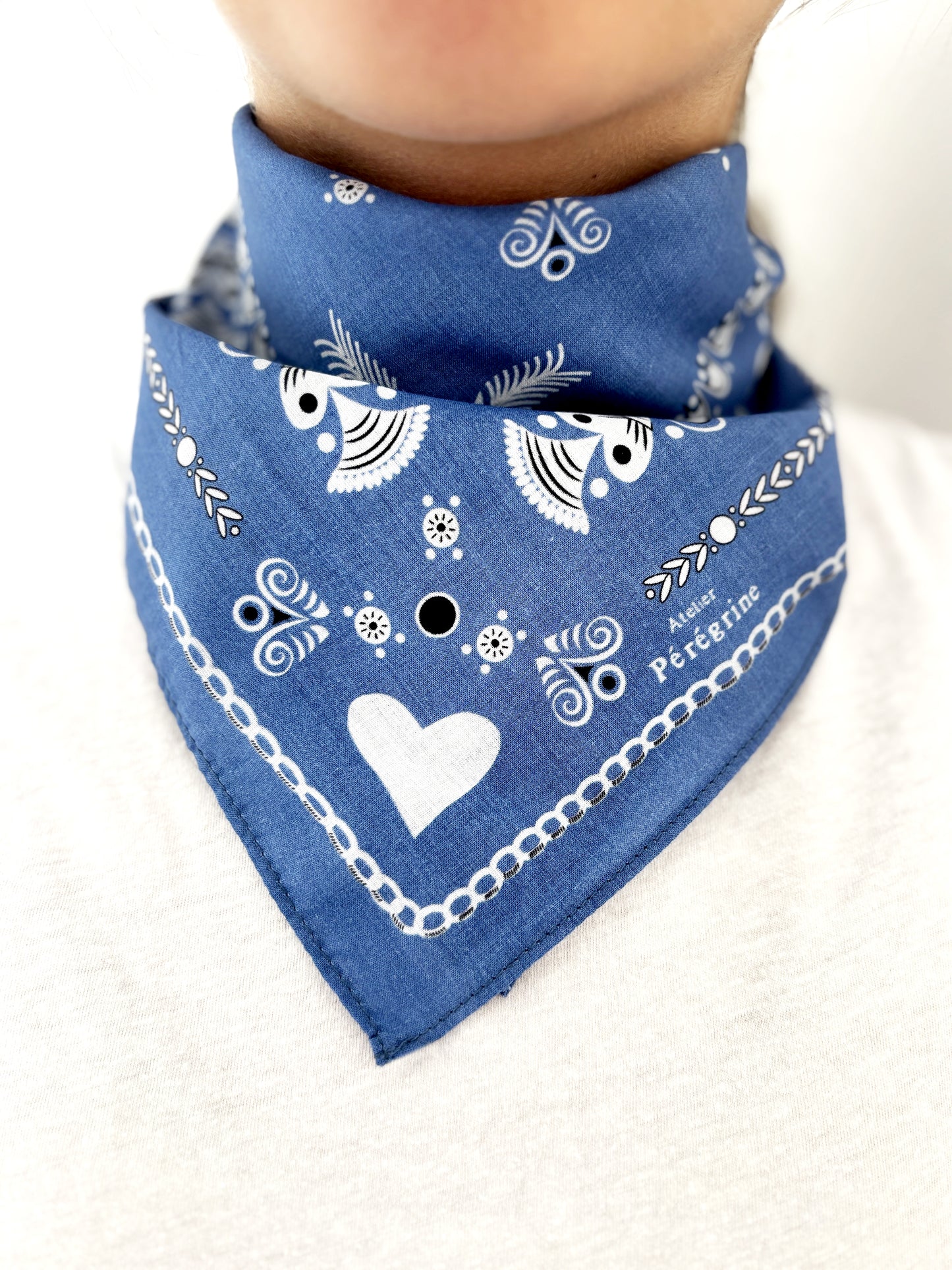 PETIT BANDANA BRETON BLEUET EN COTON BIO - BIHANIG