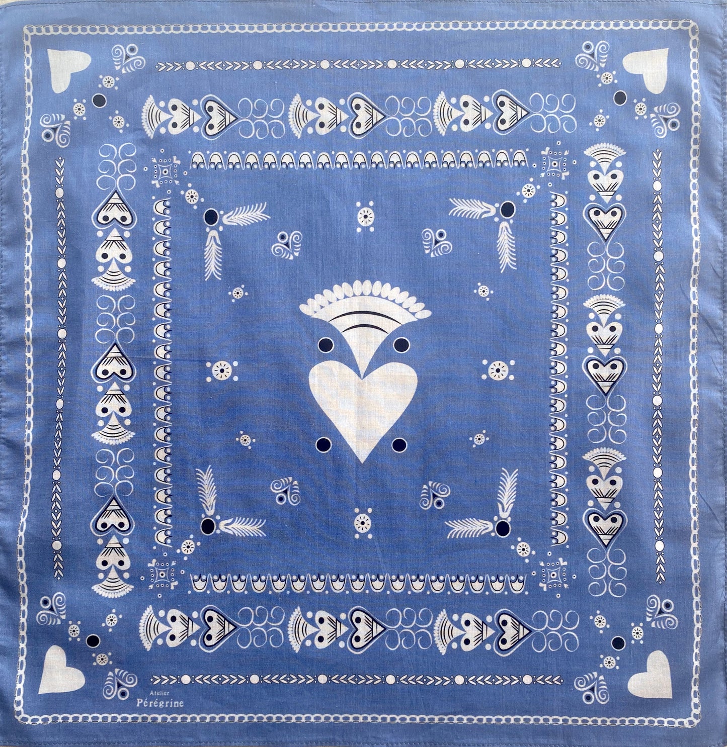 PETIT BANDANA BRETON BLEUET EN COTON BIO - BIHANIG