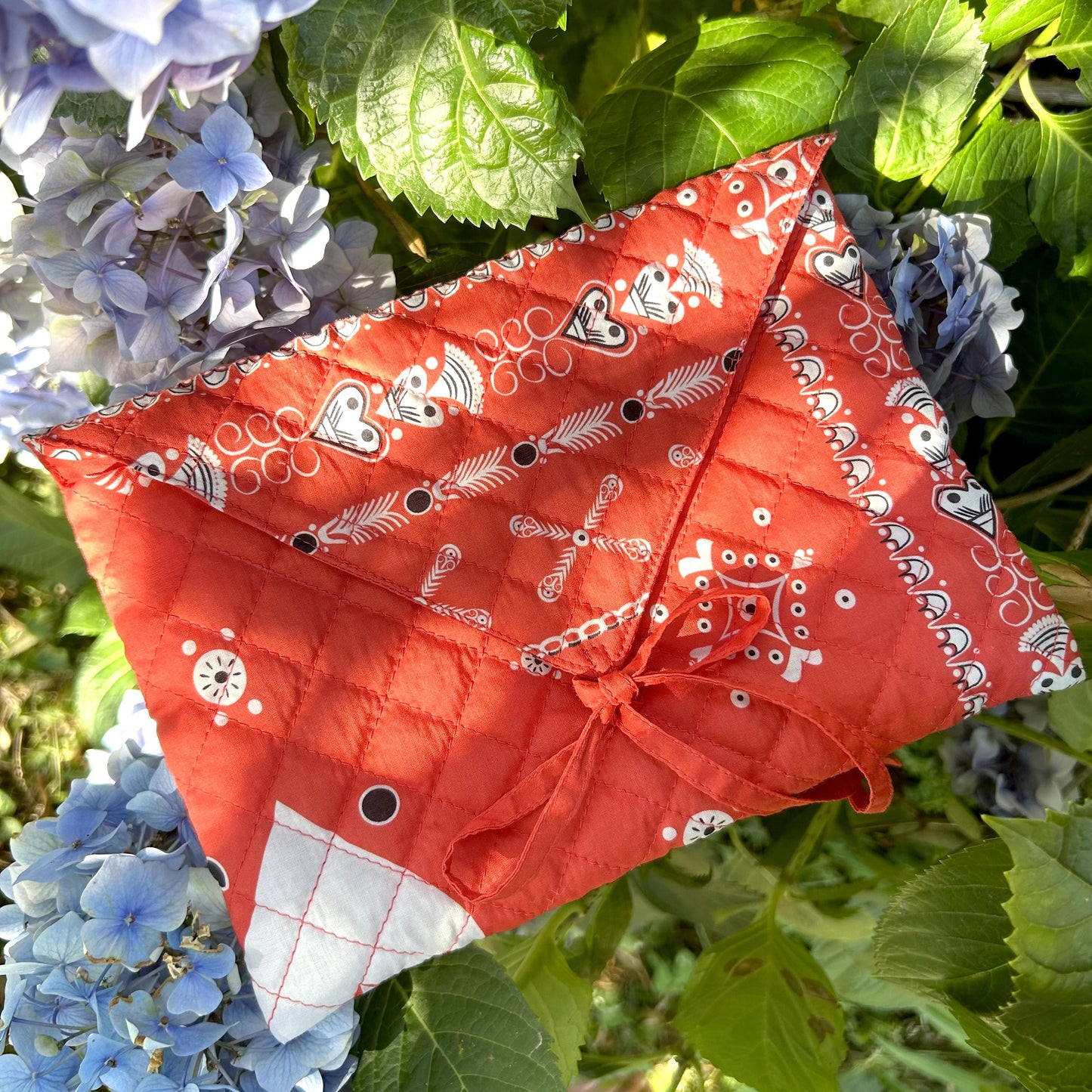 Grande pochette bandana breton - rouge