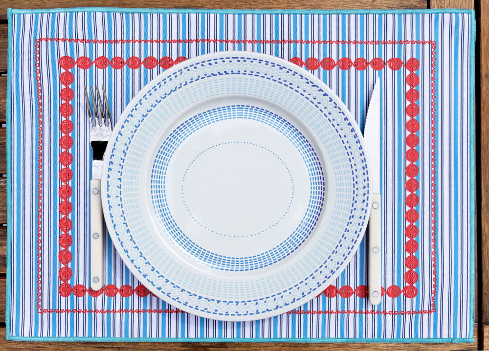 SET DE TABLE OUTDOOR GOUEZEC BLEU