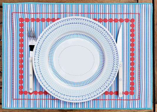 SET DE TABLE GOUEZEC BLEU