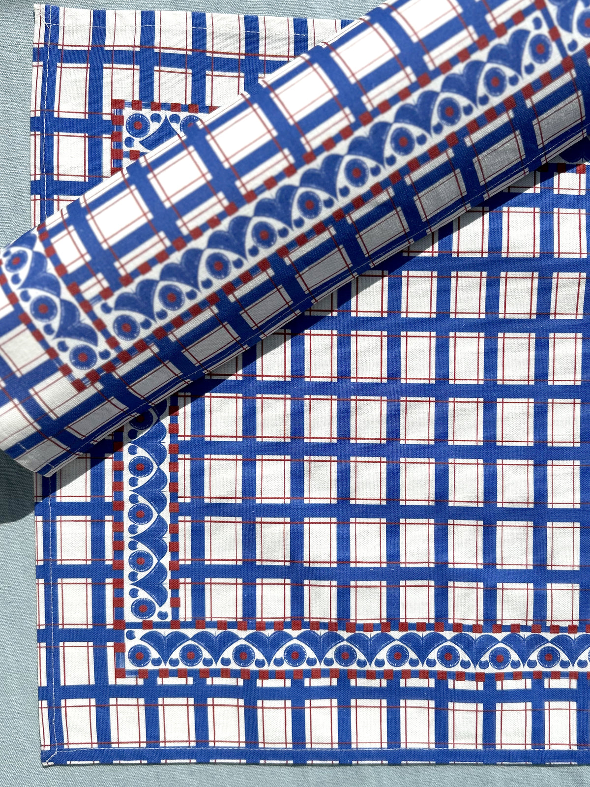 SET DE TABLE LIN COTON SAINT-POL-DE-LÉON / BLEU ROI