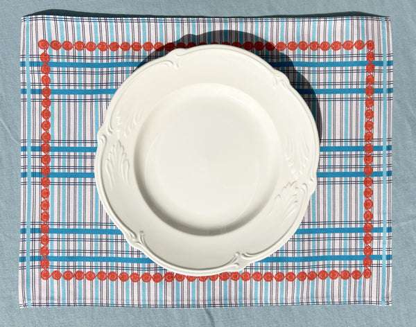 SET DE TABLE LIN COTON GOUÉZEC ROSE