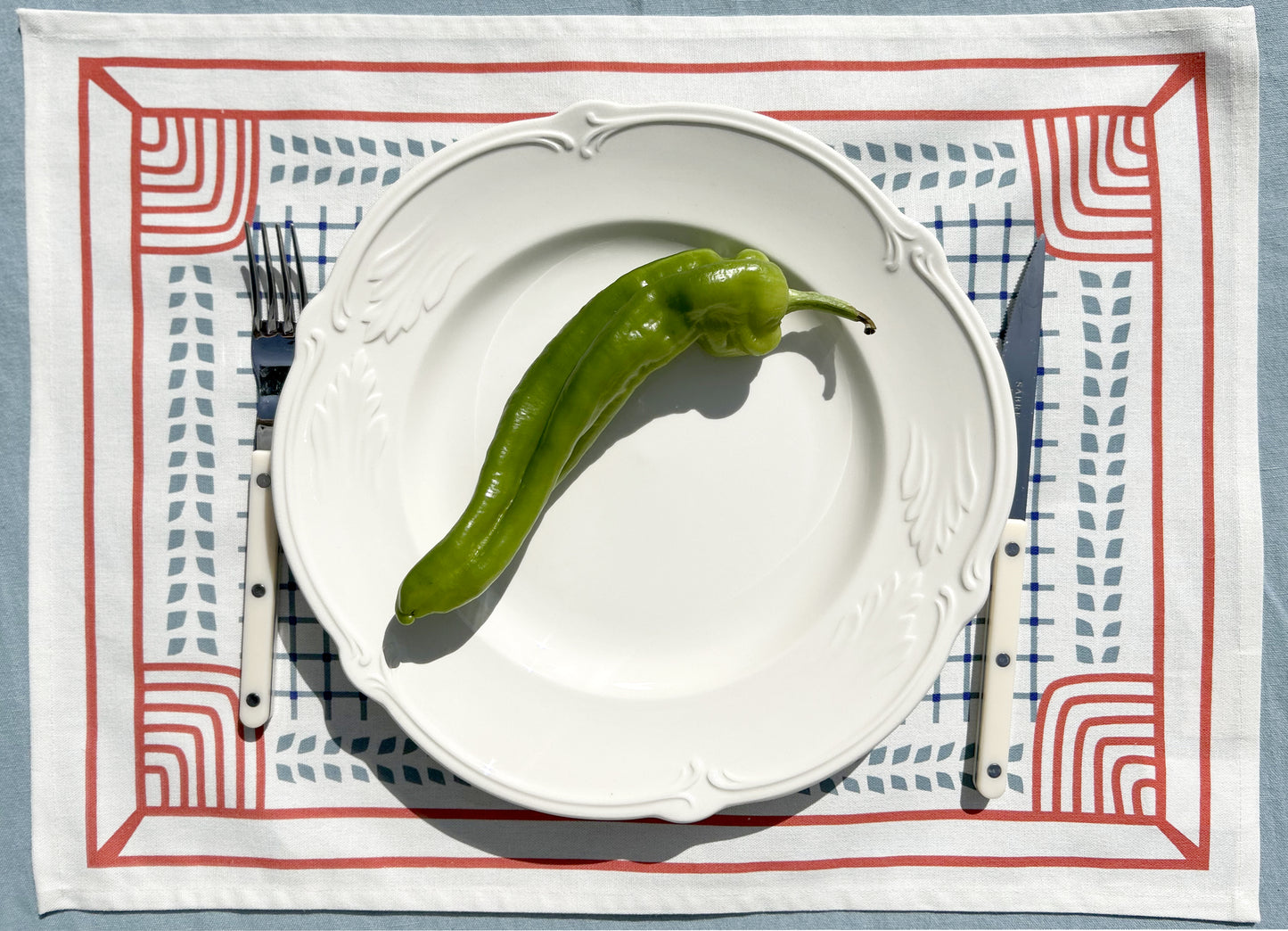 SET DE TABLE LIN COTON PENN LIV BLANC