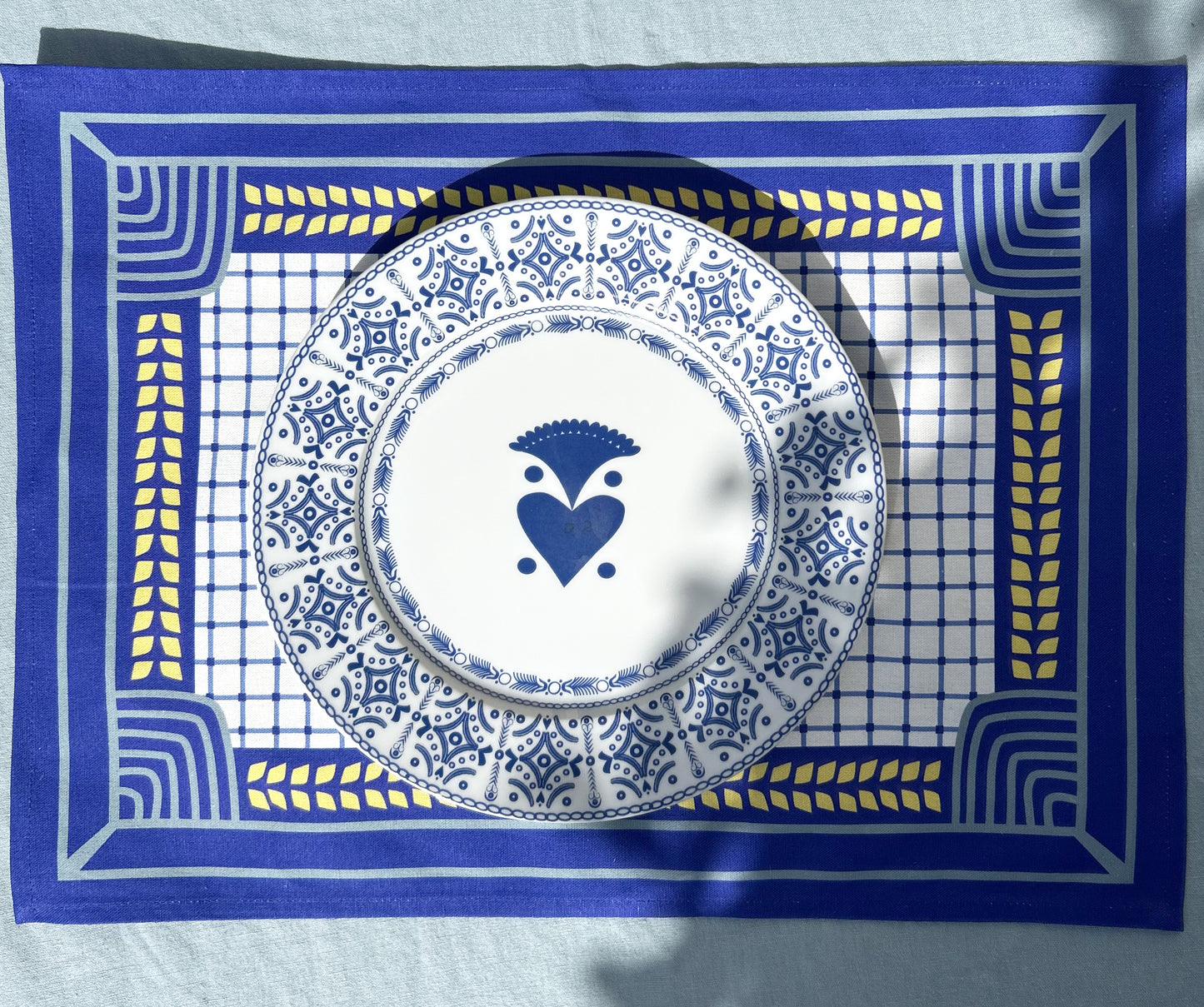 SET DE TABLE LIN COTON PENN LIV BLEU