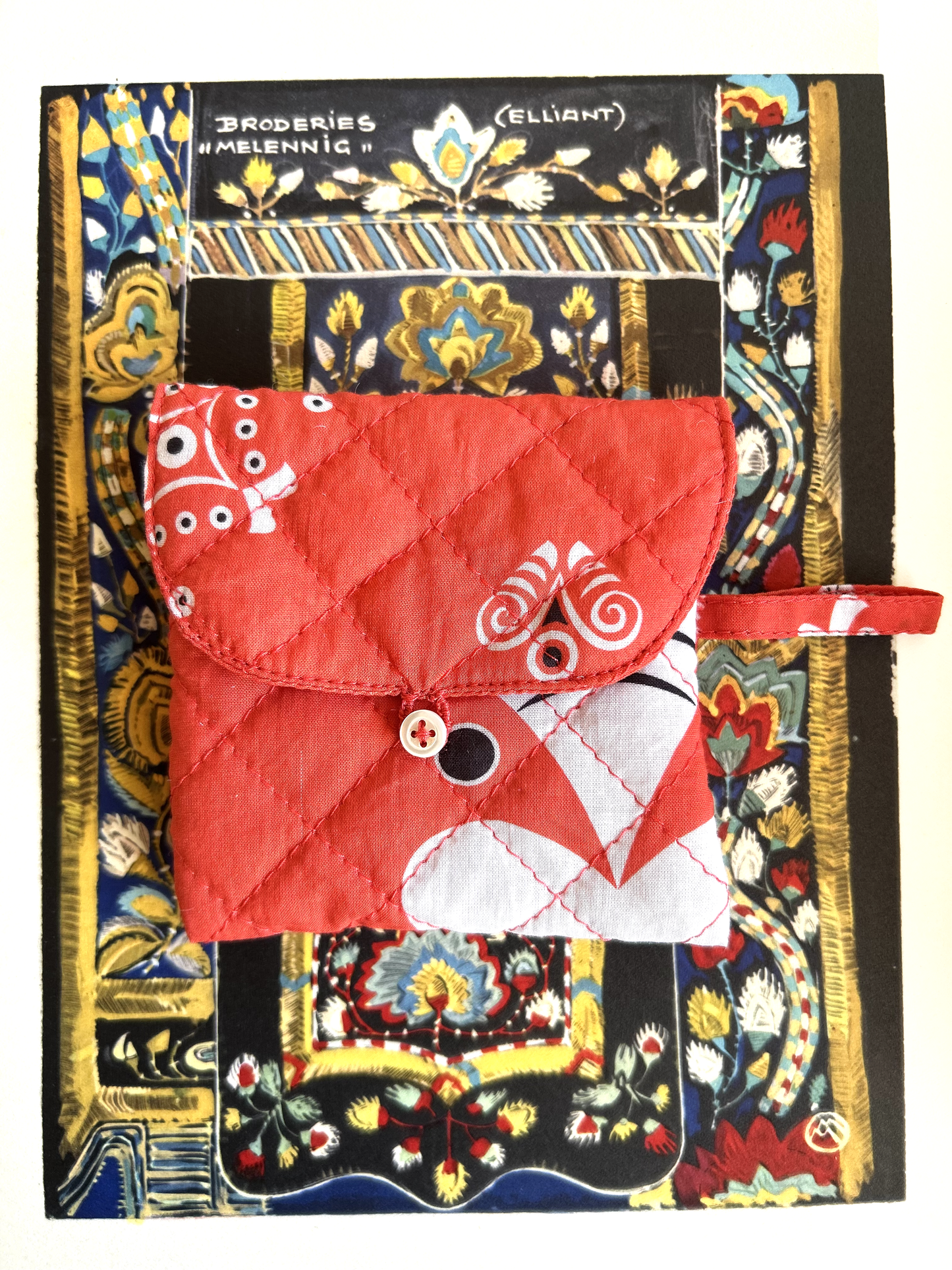 Mini pochette bandana breton - rouge