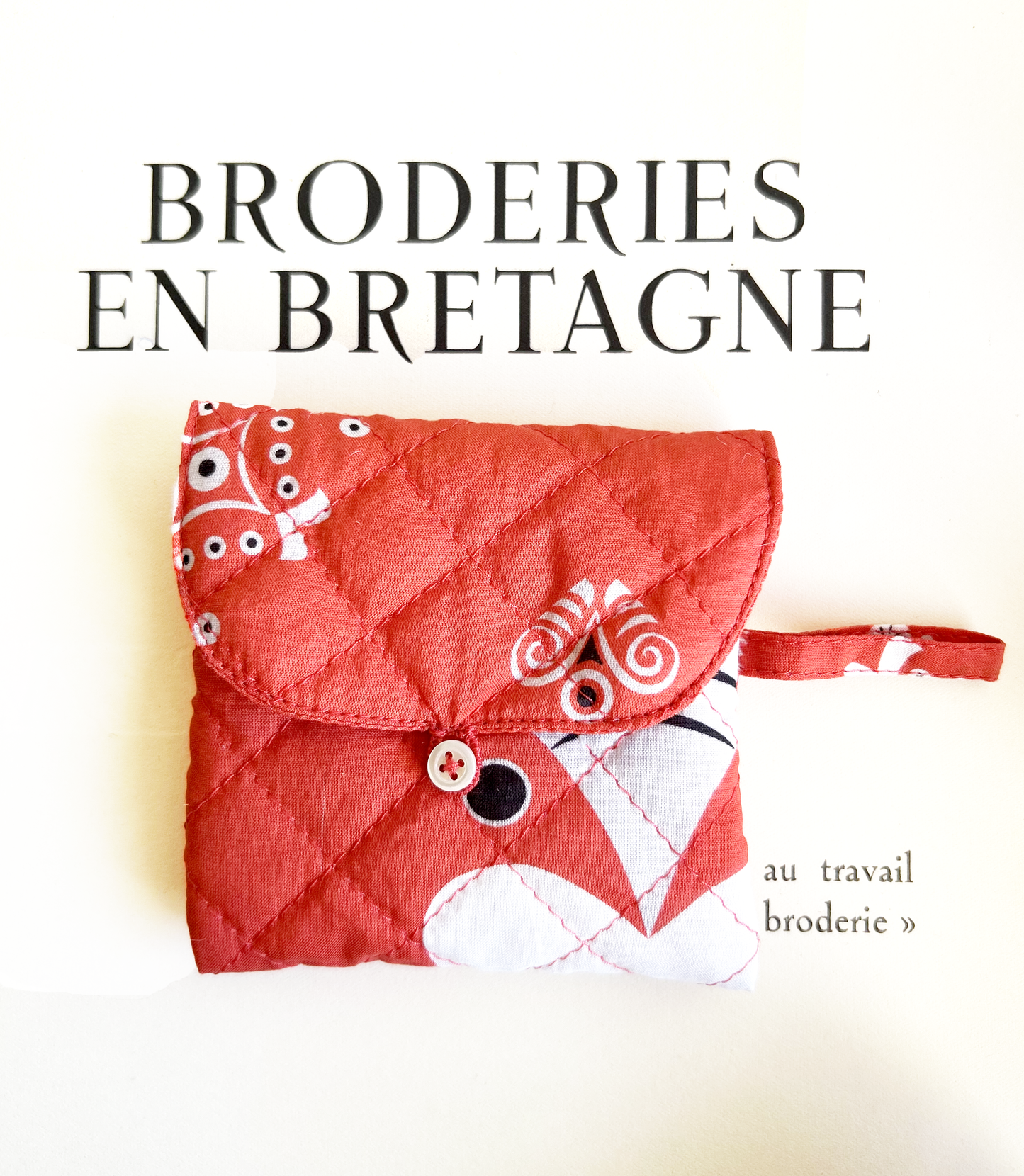 Mini pochette bandana breton - rouge