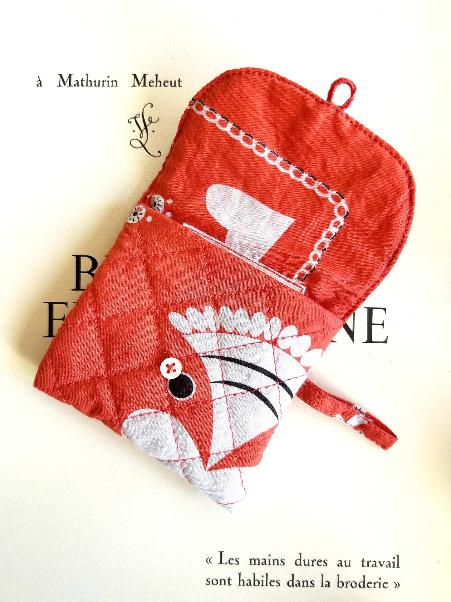 Mini pochette bandana breton - rouge