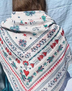 FEILHAÑS - LE GRAND FOULARD EN COTON ET SOIE