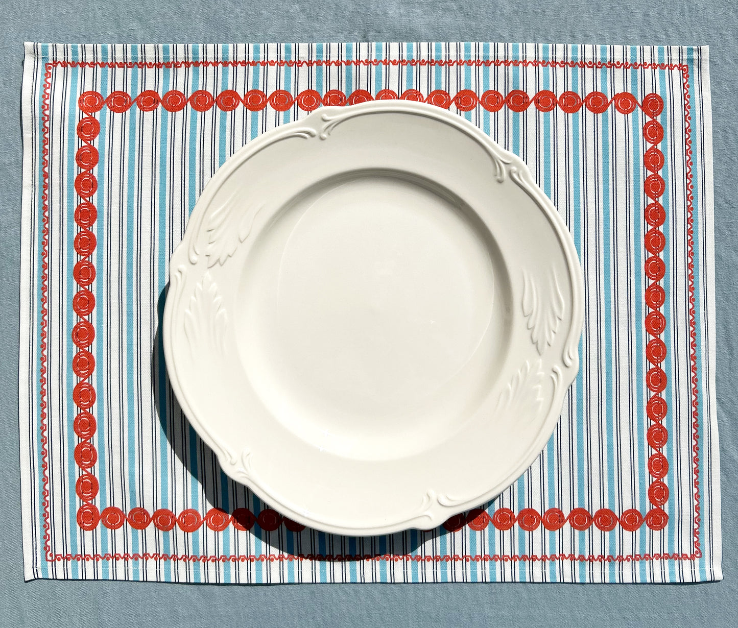 SET DE TABLE LIN COTON GOUÉZEC TURQUOISE